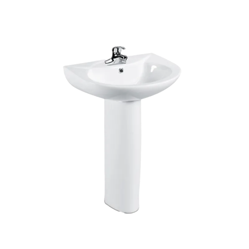 Two Piece Pedestal Sink for Bathroom (Model T125019) — Pedestal Sinks — OTOL Sanitary Ware