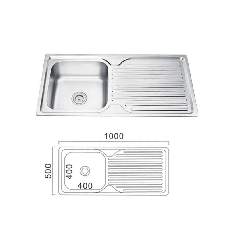 1000mm kitchen sink (Model T811003) — Kitchen Sinks — OTOL Sanitary Ware