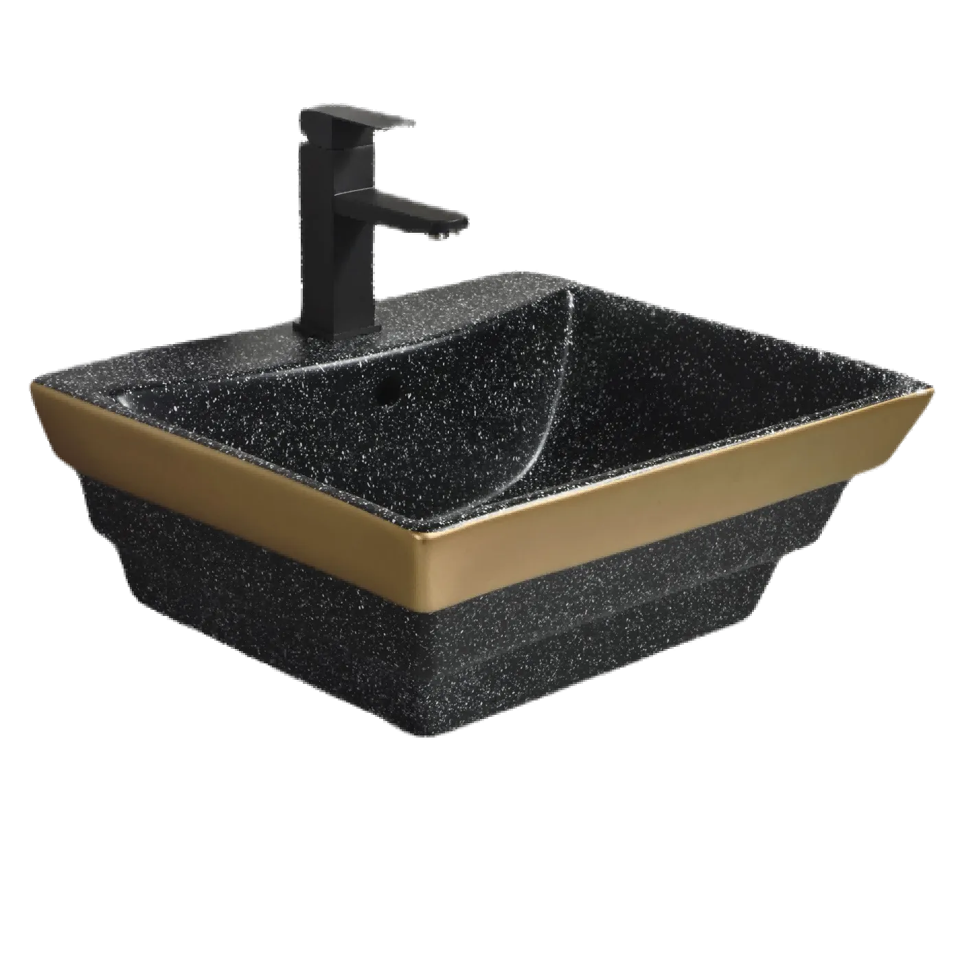 Square Countertop Bathroom Basin (Model T128048) — Bathroom Sinks — OTOL Sanitary Ware