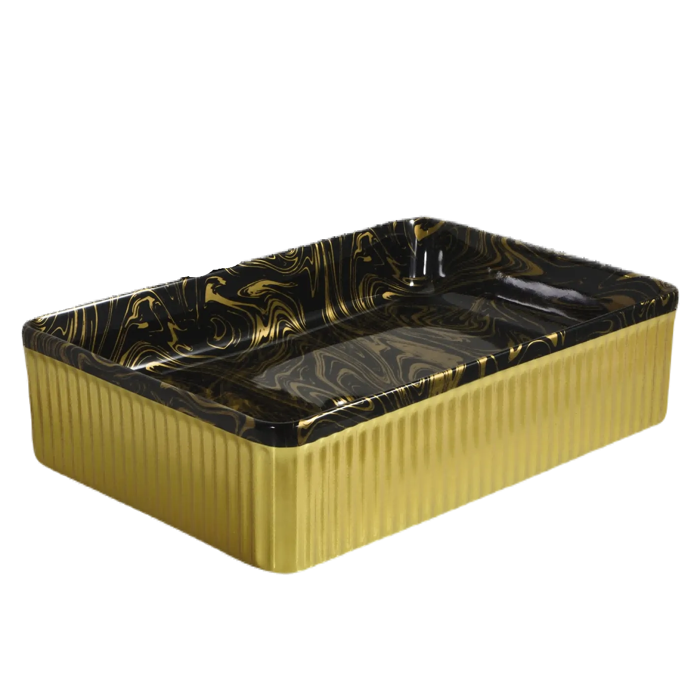 Square Easy Clean Countertop Basin (Model T128058) — Bathroom Sinks — OTOL Sanitary Ware