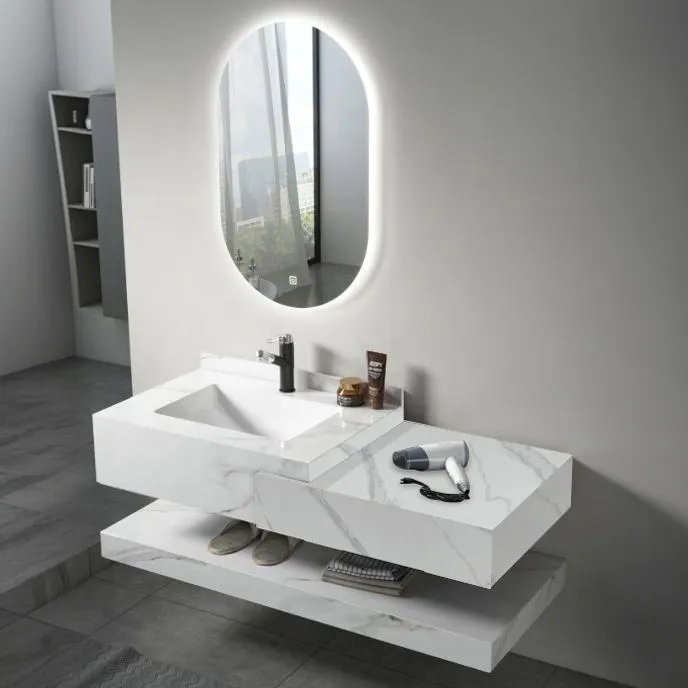 Bathroom Wall Mounted Rock Slate Vanity (Model T571003) — Vanities — OTOL Sanitary Ware