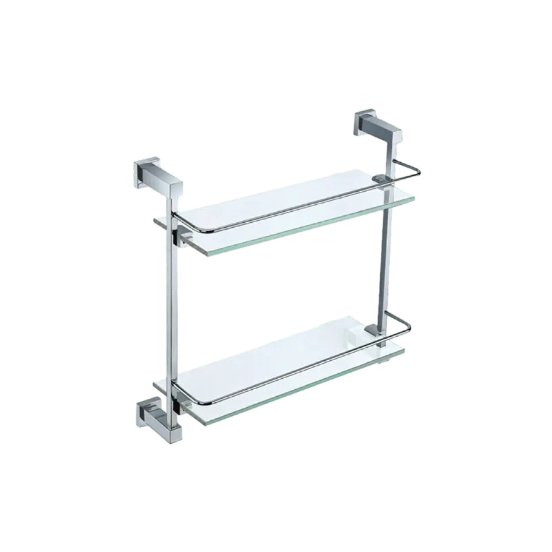 S18 Double Glass Shelf (Model S18) — Bathroom Faucets — OTOL Sanitary Ware