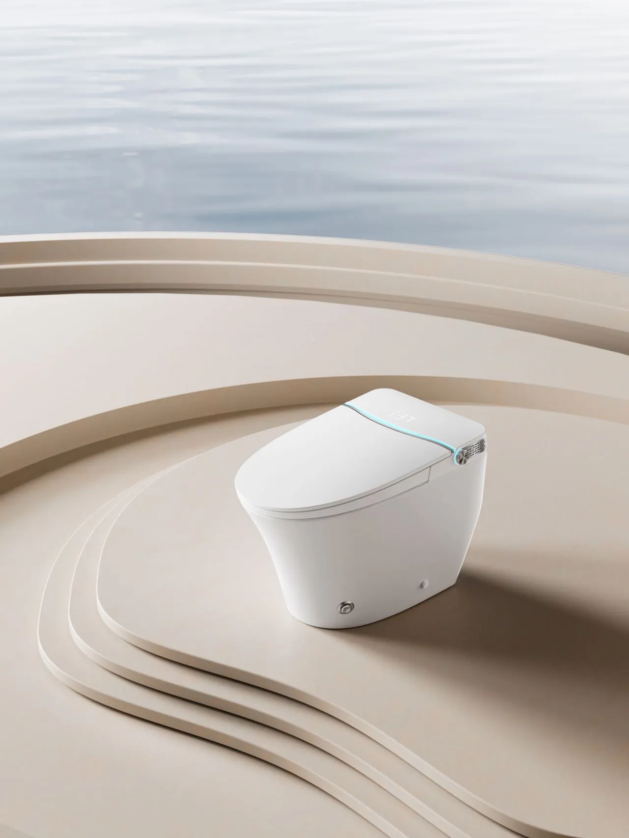 CUPC Certified Smart Toilet with LED Nightlight & Auto Bidet (Model V6) — Intelligent Toilet — OTOL Sanitary Ware — view 6