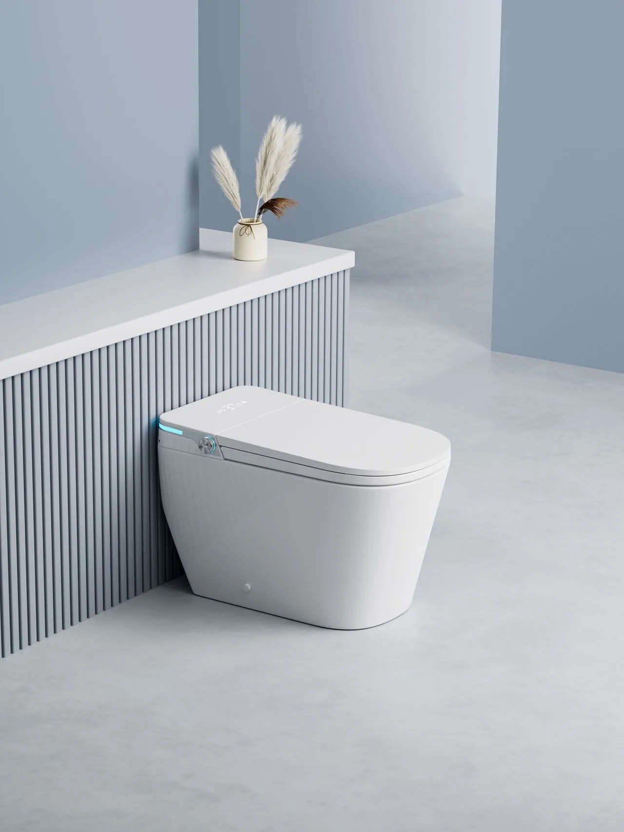 Luxury Smart Toilet with Adjustable Nightlight & Heated Air Dryer (Model M6) — Bathroom Faucets — OTOL Sanitary Ware — view 10