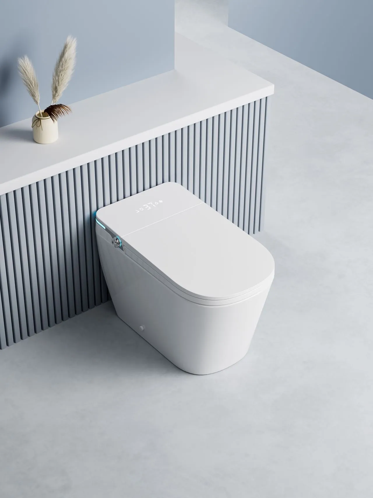 Luxury Smart Toilet with Adjustable Nightlight & Heated Air Dryer (Model M6) — Bathroom Faucets — OTOL Sanitary Ware — view 11
