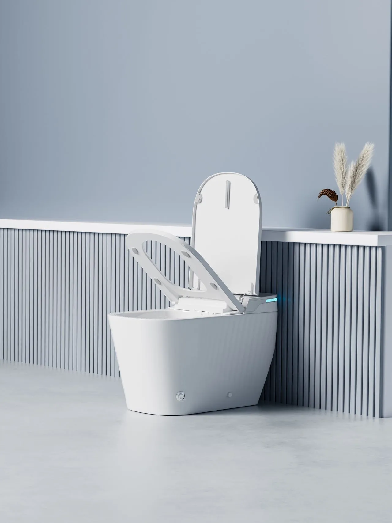 Luxury Smart Toilet with Adjustable Nightlight & Heated Air Dryer (Model M6) — Bathroom Faucets — OTOL Sanitary Ware — view 13