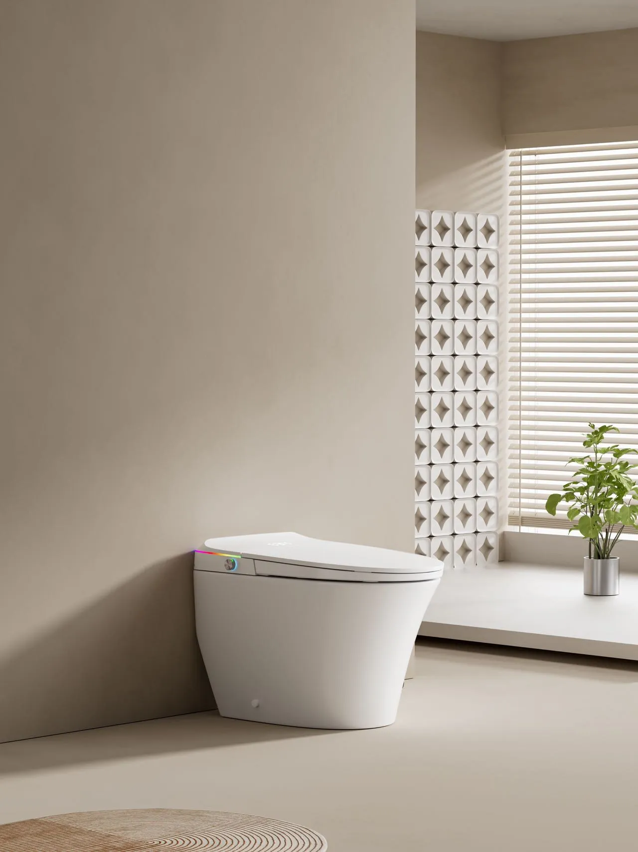 Smart Toilet with Color-Changing LED Nightlight & Instant Heating (Model V9) — Intelligent Toilet — OTOL Sanitary Ware — view 8