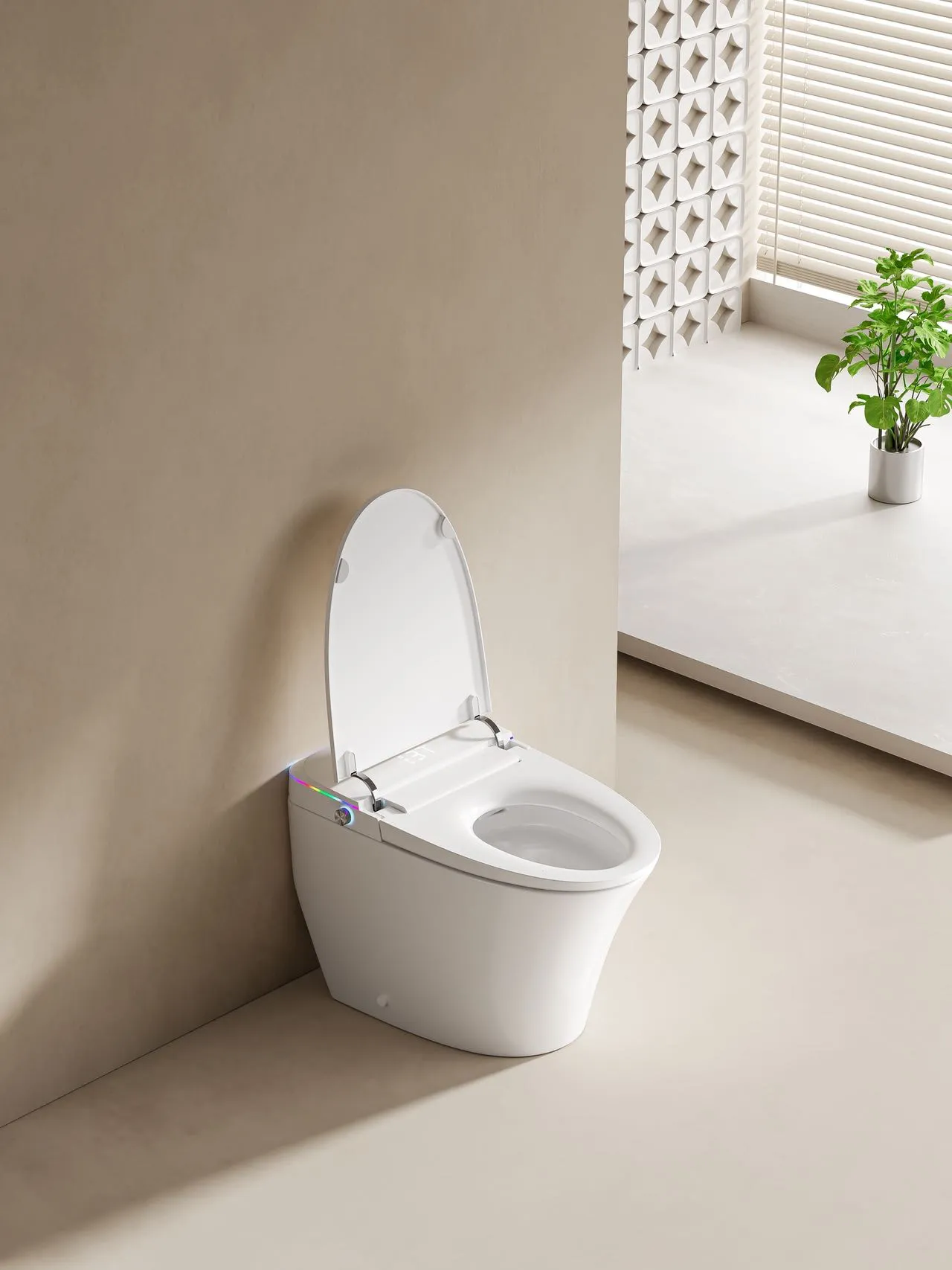 Smart Toilet with Color-Changing LED Nightlight & Instant Heating (Model V9) — Intelligent Toilet — OTOL Sanitary Ware — view 9