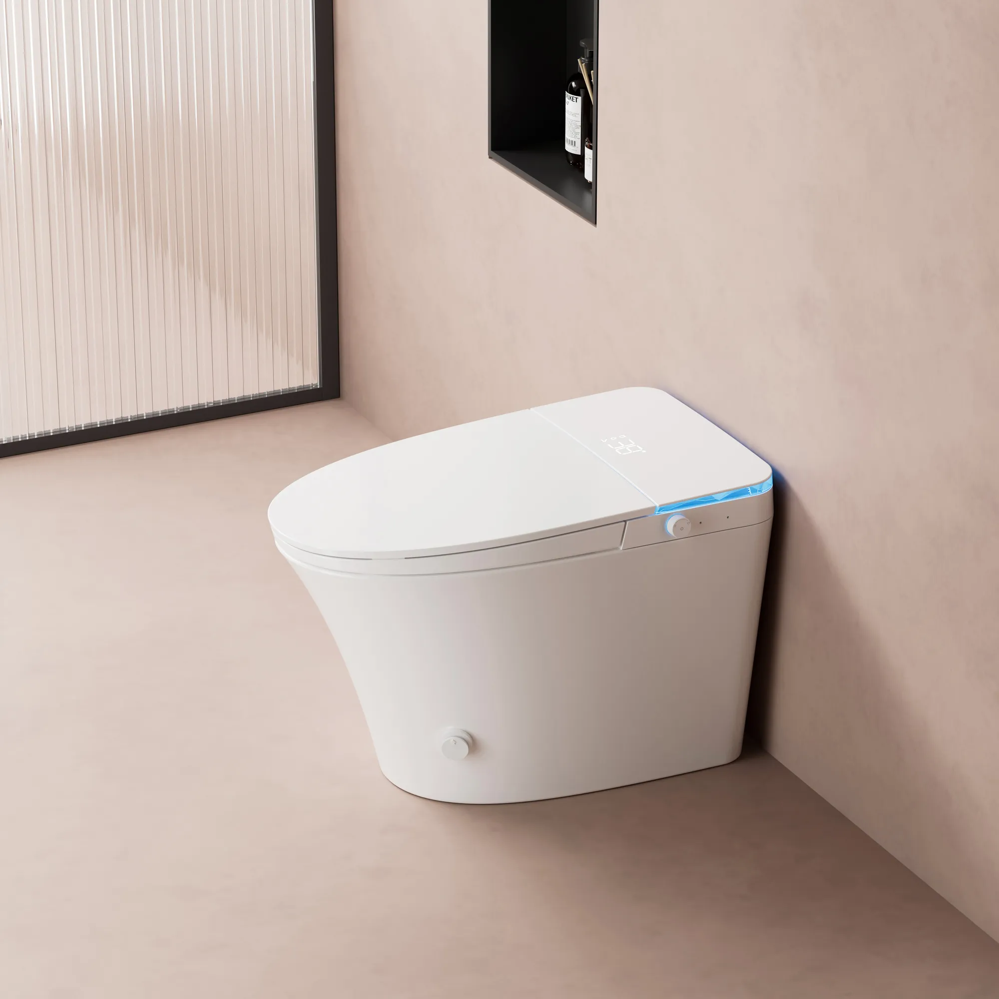 ADA Compliant Smart Toilet with Gentle Nightlight & Touchless Flush (Model V12) — Intelligent Toilet — OTOL Sanitary Ware — view 6