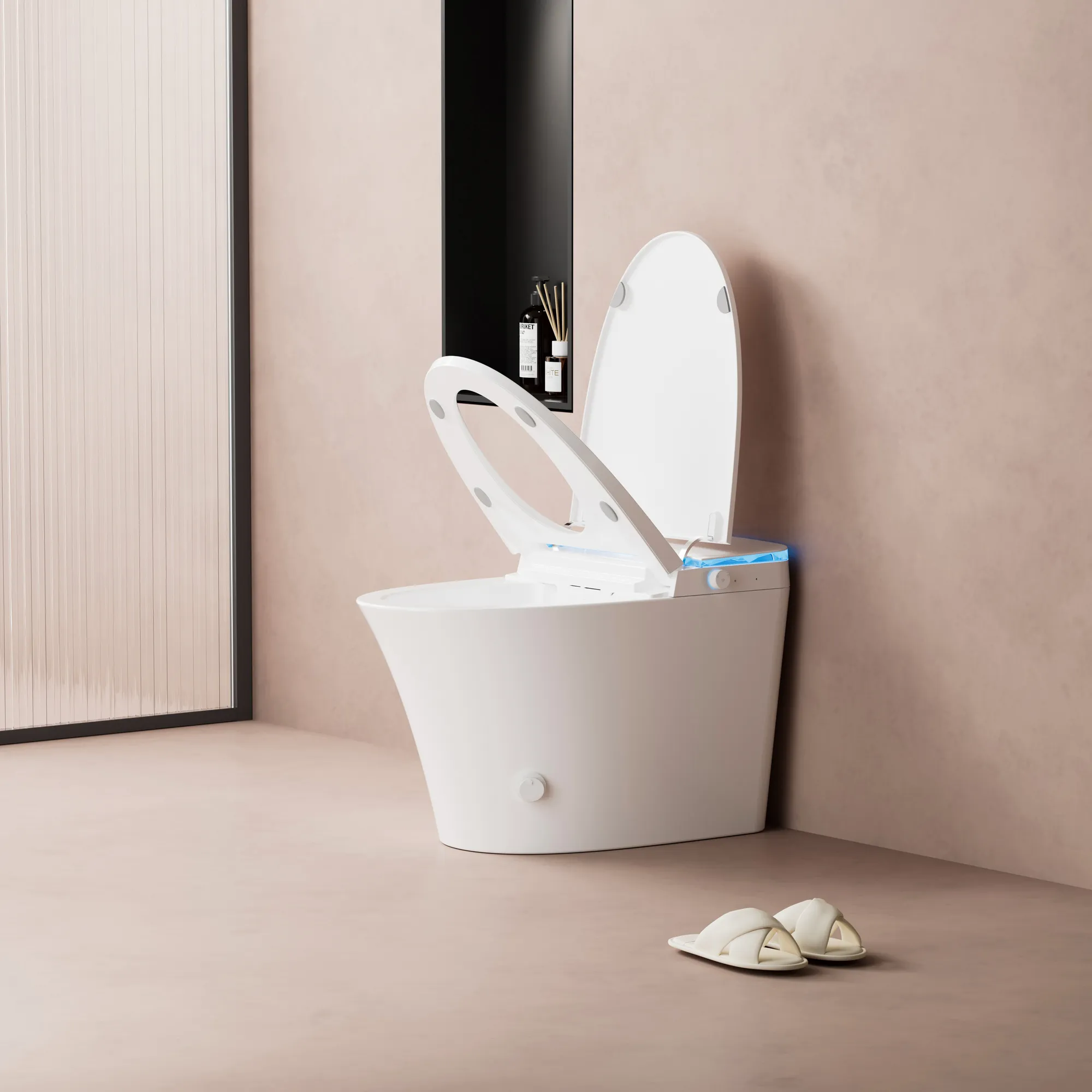 ADA Compliant Smart Toilet with Gentle Nightlight & Touchless Flush (Model V12) — Intelligent Toilet — OTOL Sanitary Ware — view 12