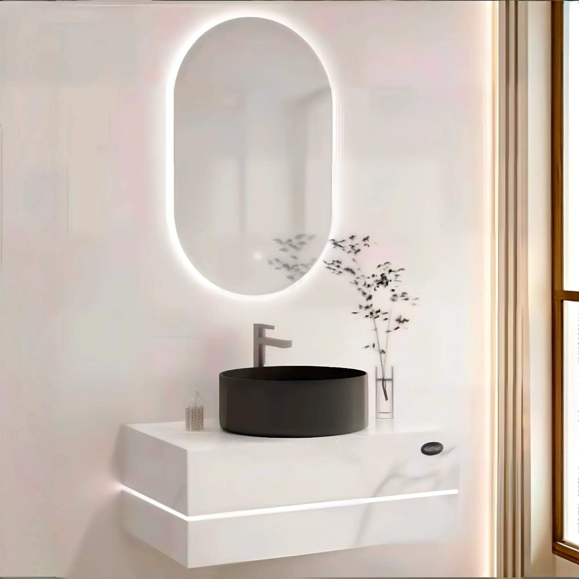 Bathroom Rock Slate Vanity Unit