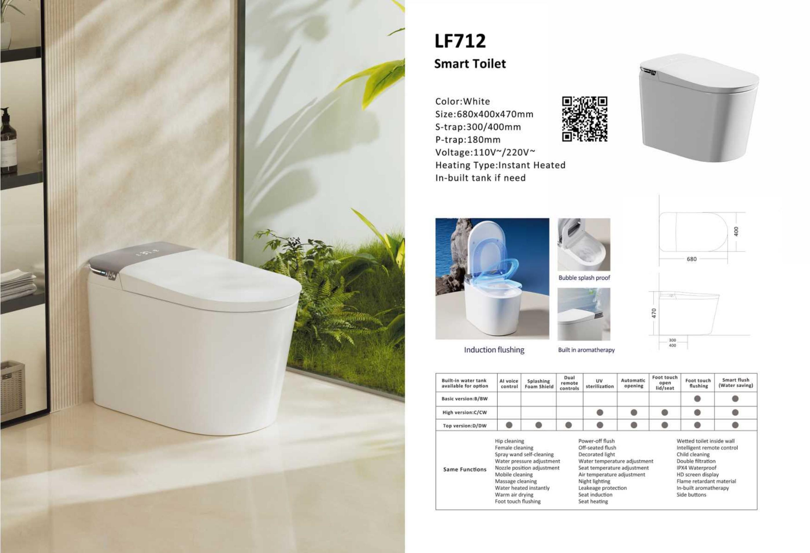 OTOL 712 Smart Toilet (WaterMark)