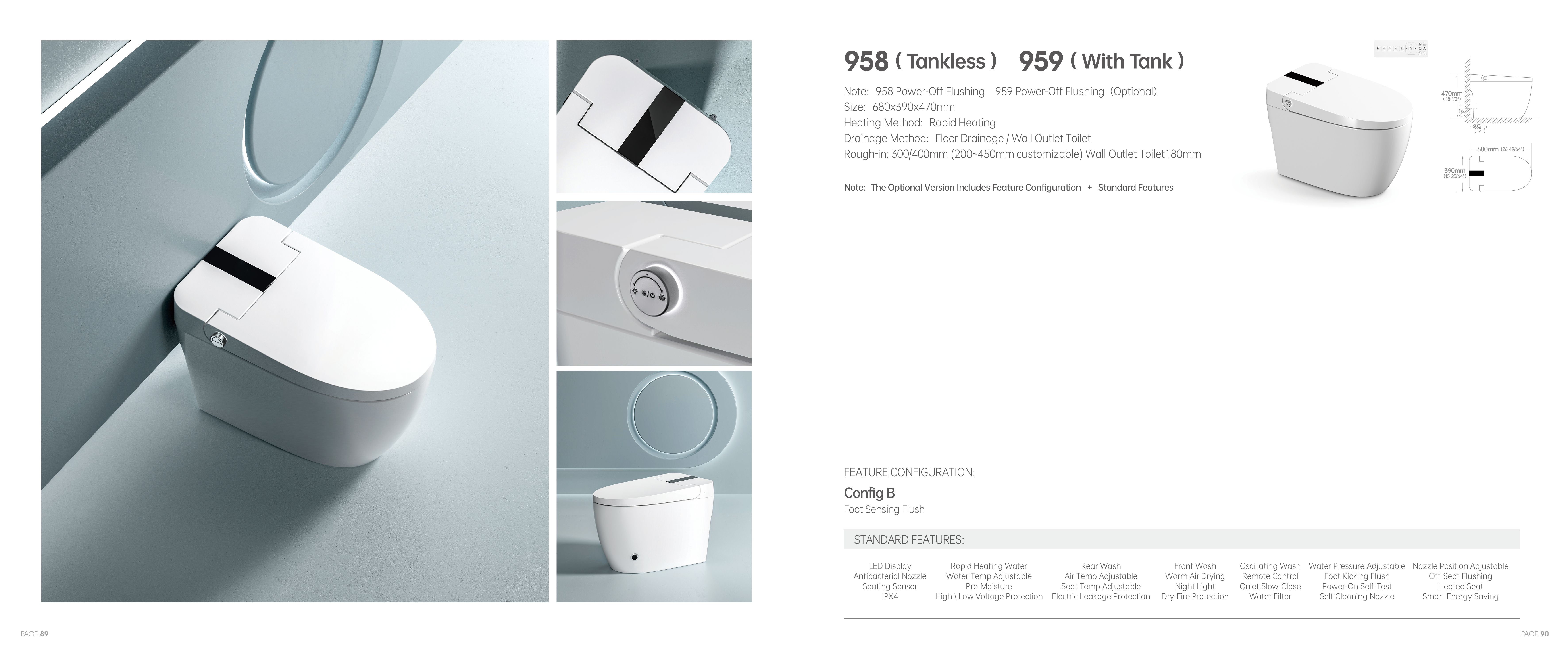 OTOL 958 Smart Toilet (Model 958) — Intelligent Toilet — OTOL Sanitary Ware