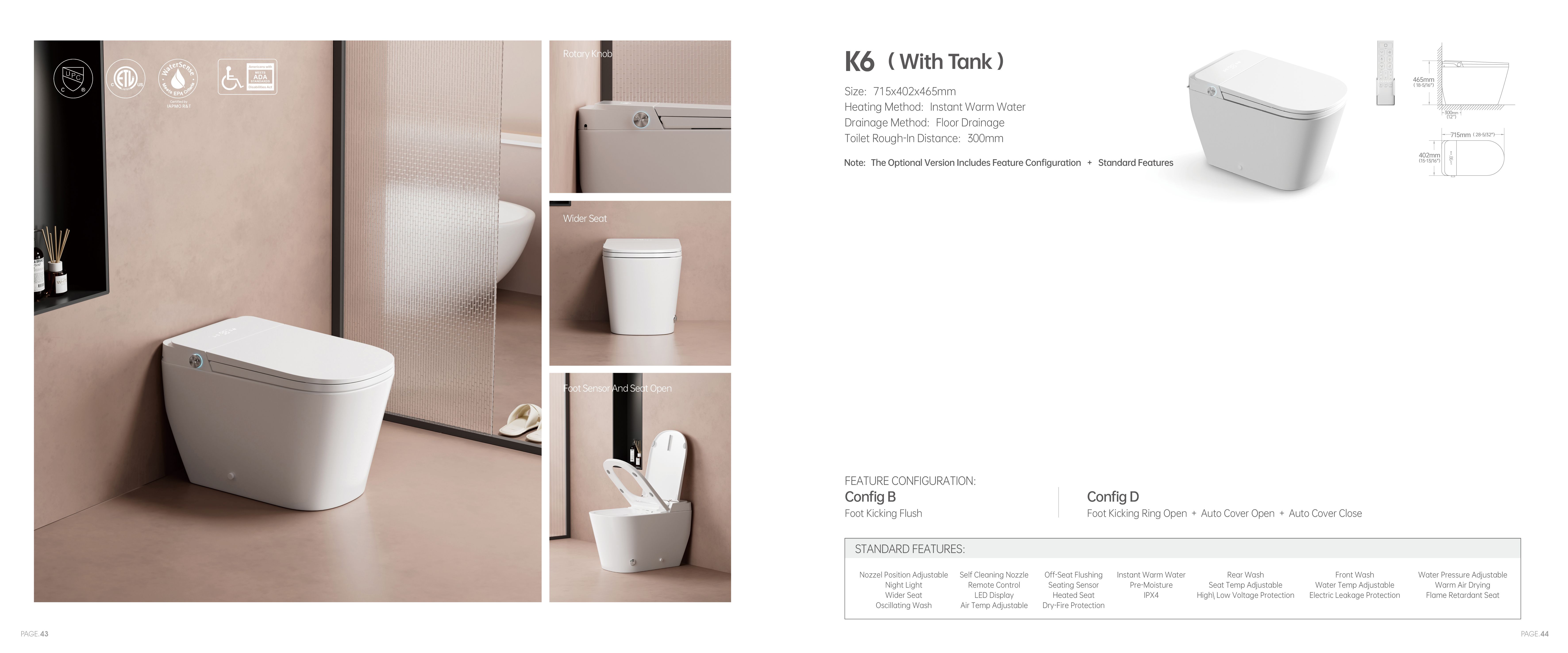 High-Efficiency Smart Toilet (Model K6) — Intelligent Toilet — OTOL Sanitary Ware — view 8