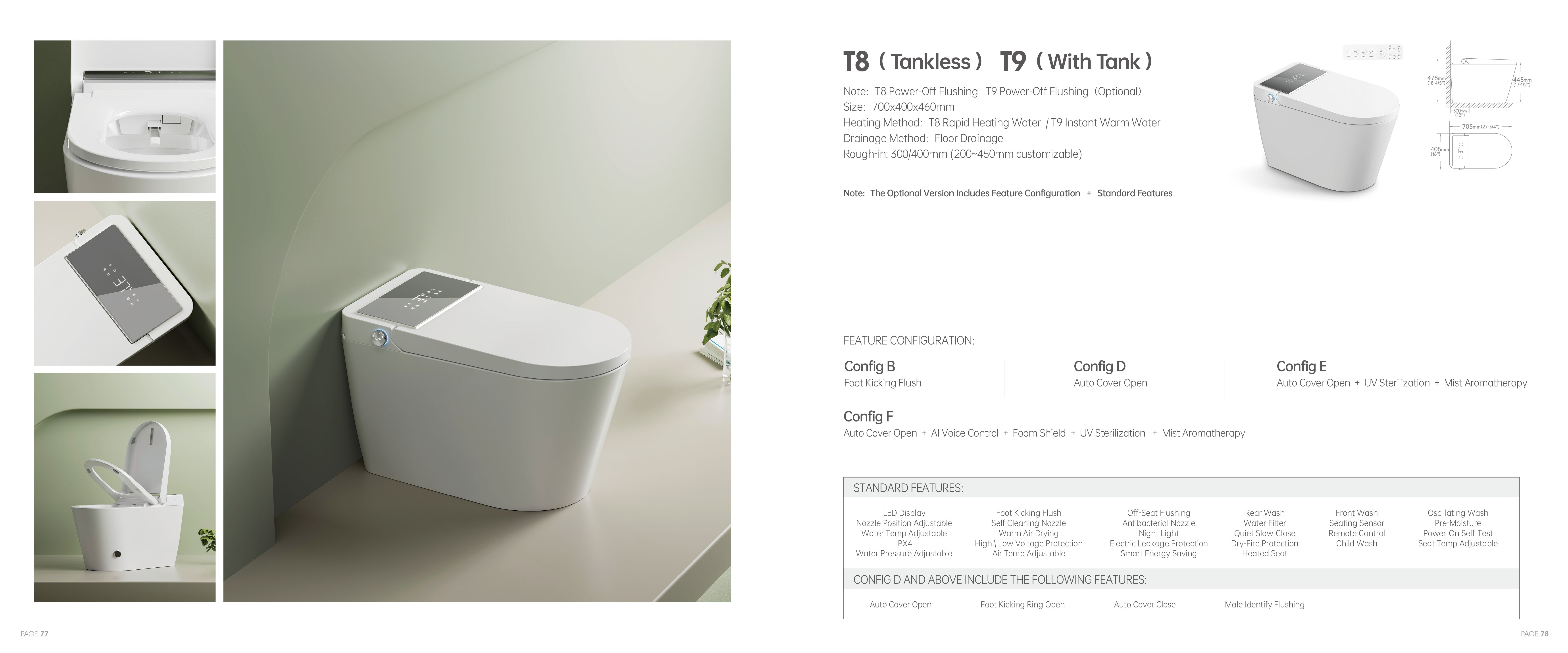 OTOL T8 Smart Toilet (Model T8) — Intelligent Toilet — OTOL Sanitary Ware