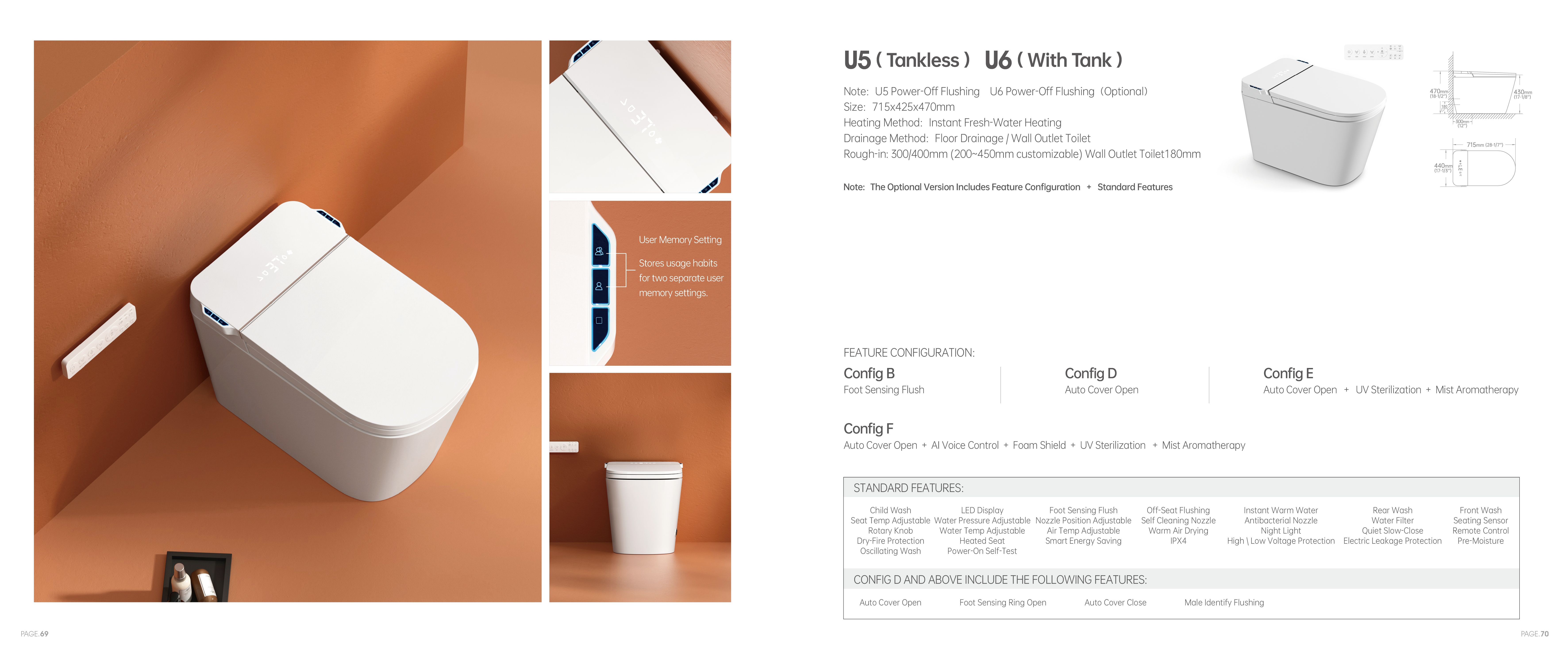 OTOL U6 Smart Toilet (Model U6) — Intelligent Toilet — OTOL Sanitary Ware